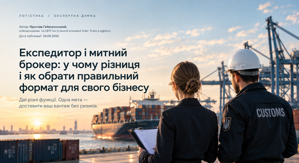 Експедитор чи митний брокер: кого обрати для першої поставки